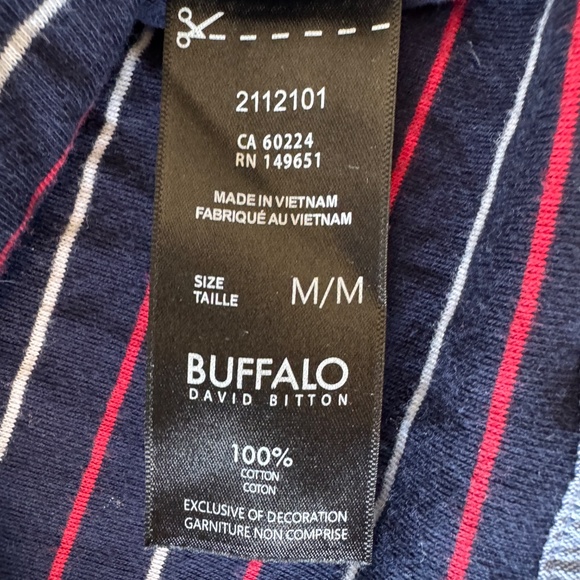 Buffalo David Bitton Womens Faux Layered Long Sleeve Knit Top Striped Medium Y2K - Picture 7 of 13